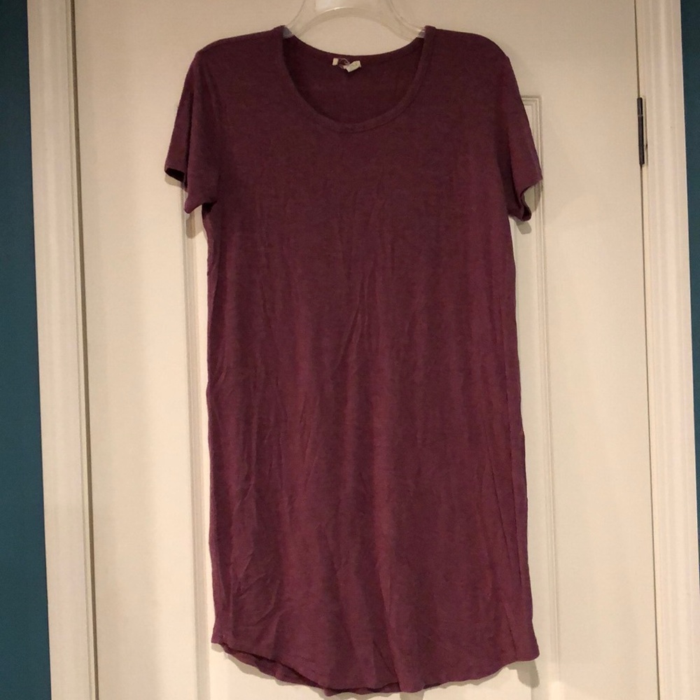 Wine colored tee shirt dress